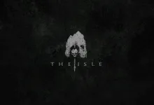 The Isle logo on a dark textured background for the 0.21.772 patch update