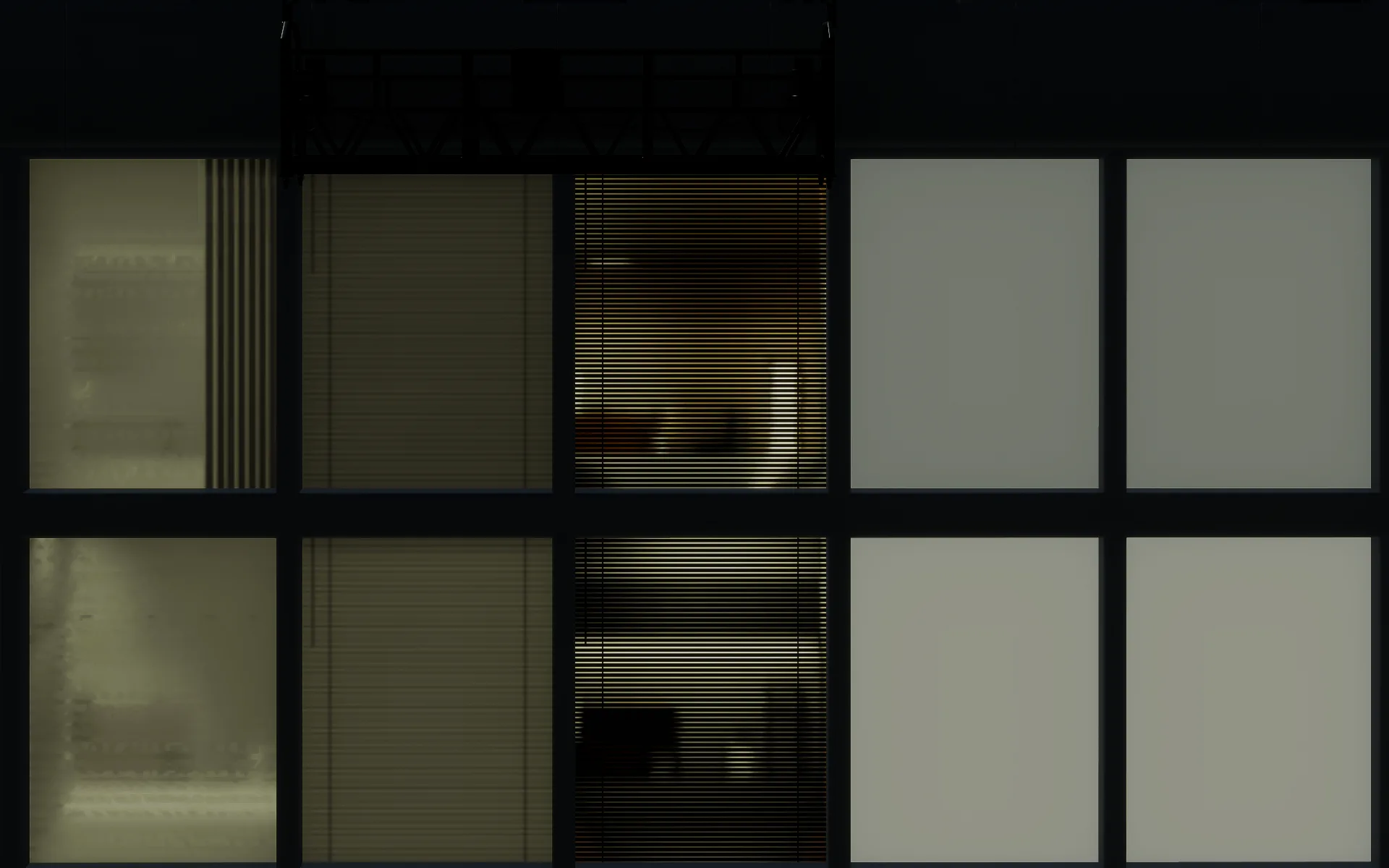 Frosted standard and opaque building window examples