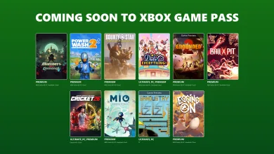 Xbox Game Pass August 2026 artwork showing upcoming games including Monsters Are Coming!, PowerWash Simulator 2, Bounty Star, Date Everything!, Grounded 2, Ball x Pit, Cricket 26,.