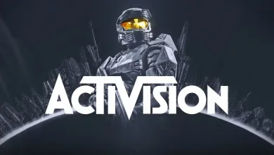 Activision logo above an armored Halo Spartan.