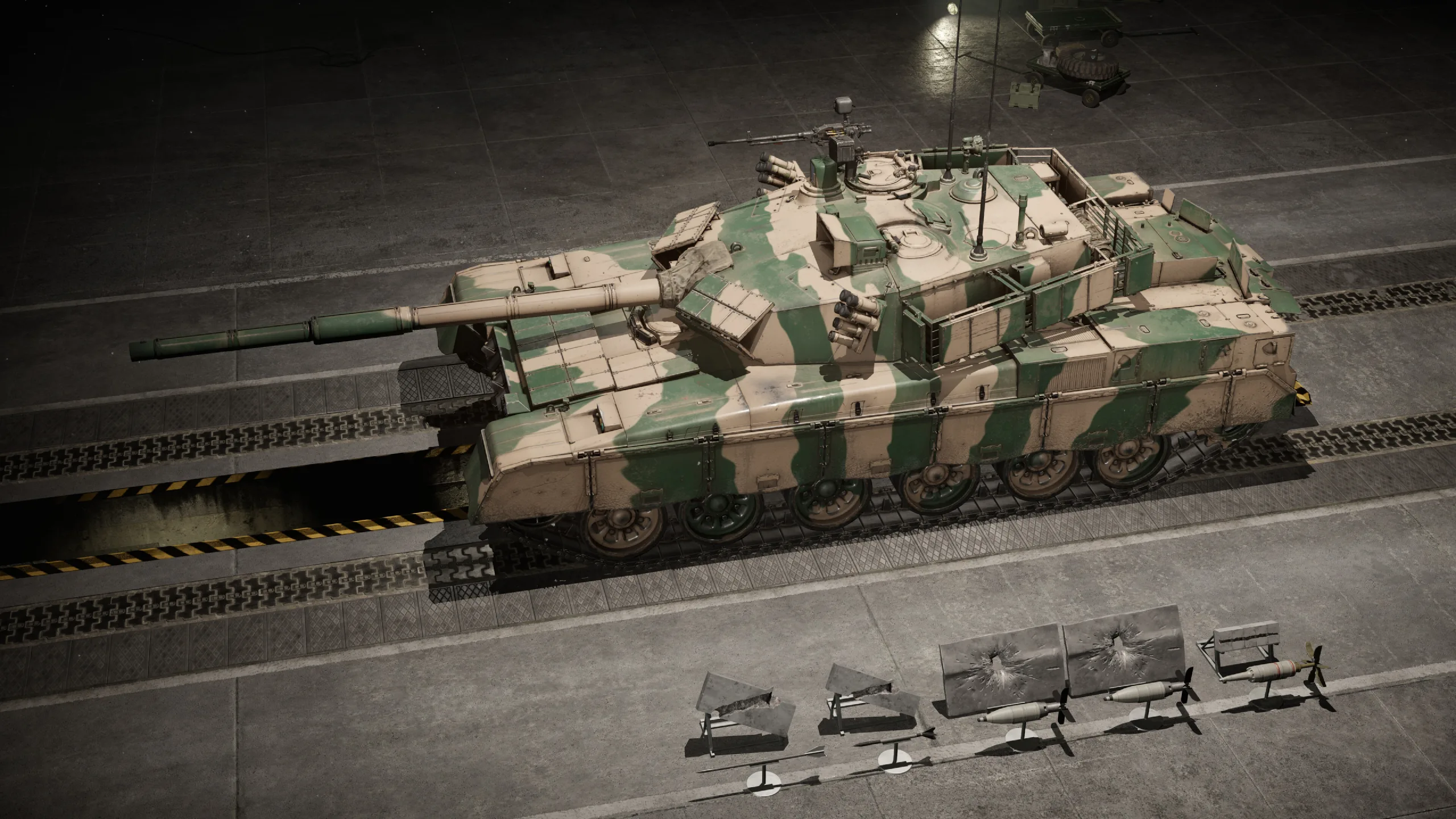 Al-Khalid-I tank displayed with its ammunition