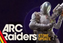 An armored ARC Raiders character holds a large weapon beside the words “ARC Raiders Store Update.”