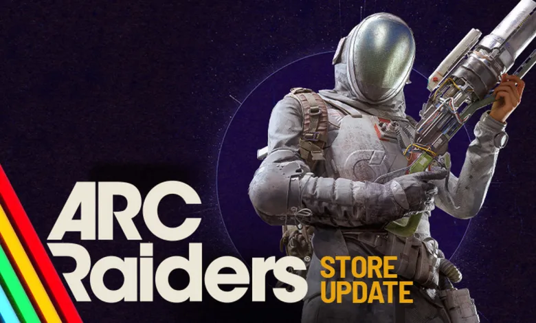 An armored ARC Raiders character holds a large weapon beside the words “ARC Raiders Store Update.”