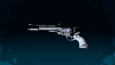 The San Saba Songbird Jakobs pistol displayed against a dark Borderlands 4 background
