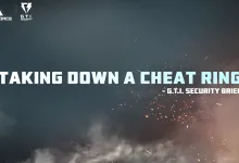 Delta Force and G.T.I. Security title card for an investigation into a cheat ring