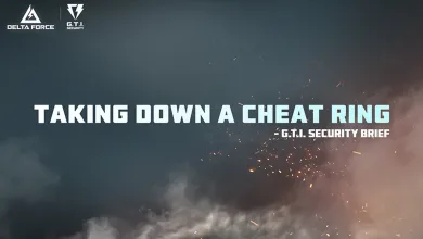 Delta Force and G.T.I. Security title card for an investigation into a cheat ring