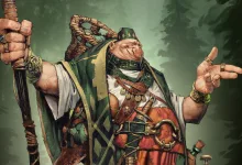 Dota 2 7.41f artwork showing a staff-wielding fantasy hero in a forest setting
