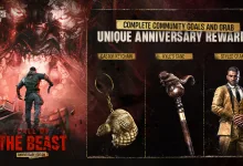Dying Light: The Beast anniversary graphic showing the Castor Keychain, Kyle's Cane, and Stylish Crane rewards