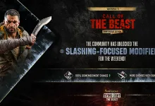 Dying Light: The Beast Week 1 graphic showing a slashing-focused modifier with guaranteed dismemberment and more enemies with guns.