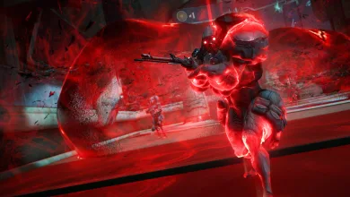 Entropic Eximus enemies surrounded by red energy in a Zariman mission