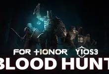 Armored For Honor warriors gather in a dark forest for the Blood Hunt season