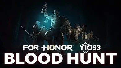 Armored For Honor warriors gather in a dark forest for the Blood Hunt season
