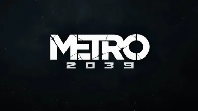 The Metro 2039 title logo centered against a dark background.