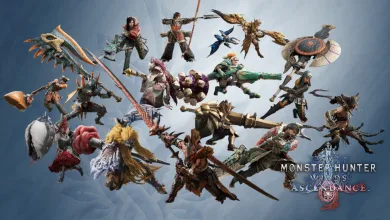 Hunters wielding different weapons in Monster Hunter Wilds: Ascendance