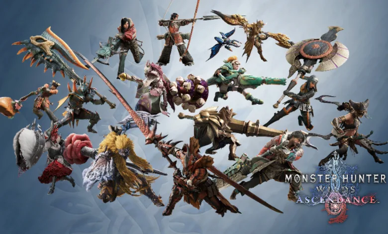 Hunters wielding different weapons in Monster Hunter Wilds: Ascendance