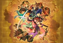 Key artwork for Muramasa: Revenant Blades showing a group of sword-wielding characters in a stylized Japanese-inspired setting