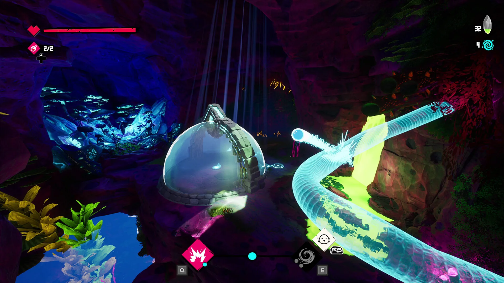 One uses an Æther attack inside a glowing cavern