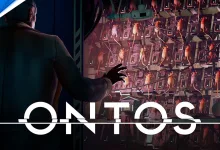 A person reaches toward rows of rats connected to laboratory equipment in Ontos.