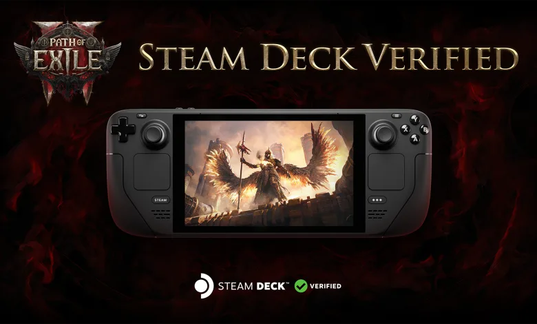 Path of Exile 2 displayed on a Steam Deck with the Steam Deck Verified indicator