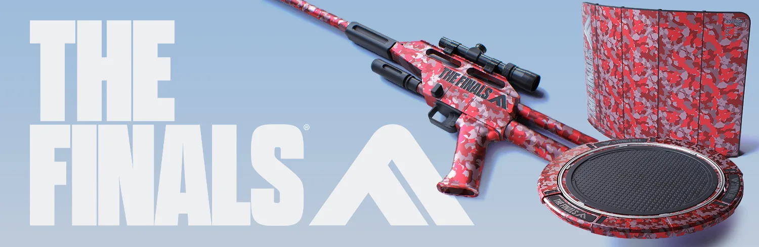 Red Broadcast Blaze cosmetics for a hover pad, rifle, and barricade