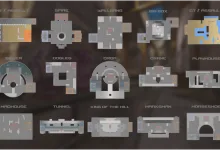 Rush battle arena layouts in Counter-Strike 2