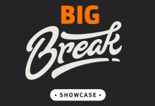 Big Break Showcase logo in orange and white lettering on a dark background.