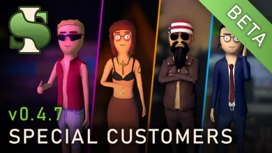 Schedule 1 v0.4.7 beta artwork showing four special customers in separate panels