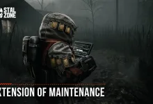STALCRAFT: X character checks a device in the Zone during extended server maintenance