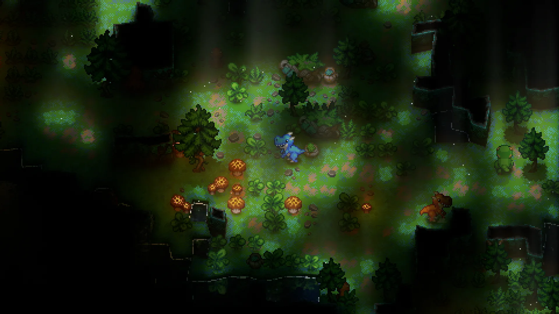 The Moss sub-biome in Core Keeper's Forgotten Ruins