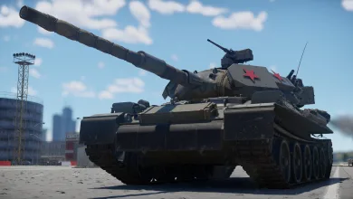 Type 74 Red Star tank with red star markings on its turret in War Thunder