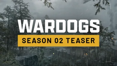 WARDOGS Season 02 teaser displayed over a rainy battlefield scene