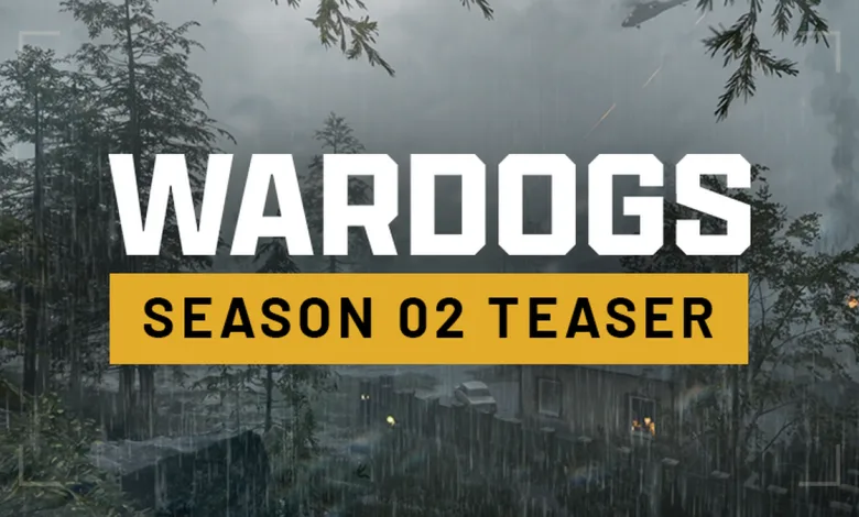 WARDOGS Season 02 teaser displayed over a rainy battlefield scene