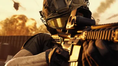 A heavily equipped WARDOGS soldier aims a rifle in a smoky outdoor battlefield.