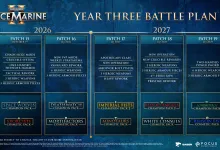 Warhammer 40,000: Space Marine II roadmap showing the Apothecary class planned for Patch 17 in 2027