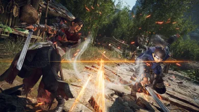 Two warriors clash with swords in a forested battlefield in Wo Long 2: Wings of Ember.