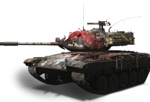 A World of Tanks tank decorated with The Big Ride 3D crossover style