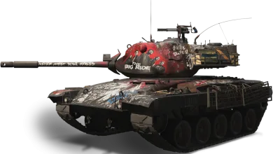 A World of Tanks tank decorated with The Big Ride 3D crossover style