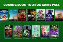 A green Xbox Game Pass lineup graphic displays games arriving in September 2026, including Minecraft Dungeons II, Dune: Awakening, and Gears of War: E-Day.