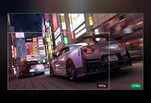 A racing game streams through Xbox Remote Play with 1080p and 1440p comparison labels.