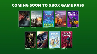 Green Xbox Game Pass announcement graphic showing Battlefield 6, Valor Mortis, and other upcoming games.