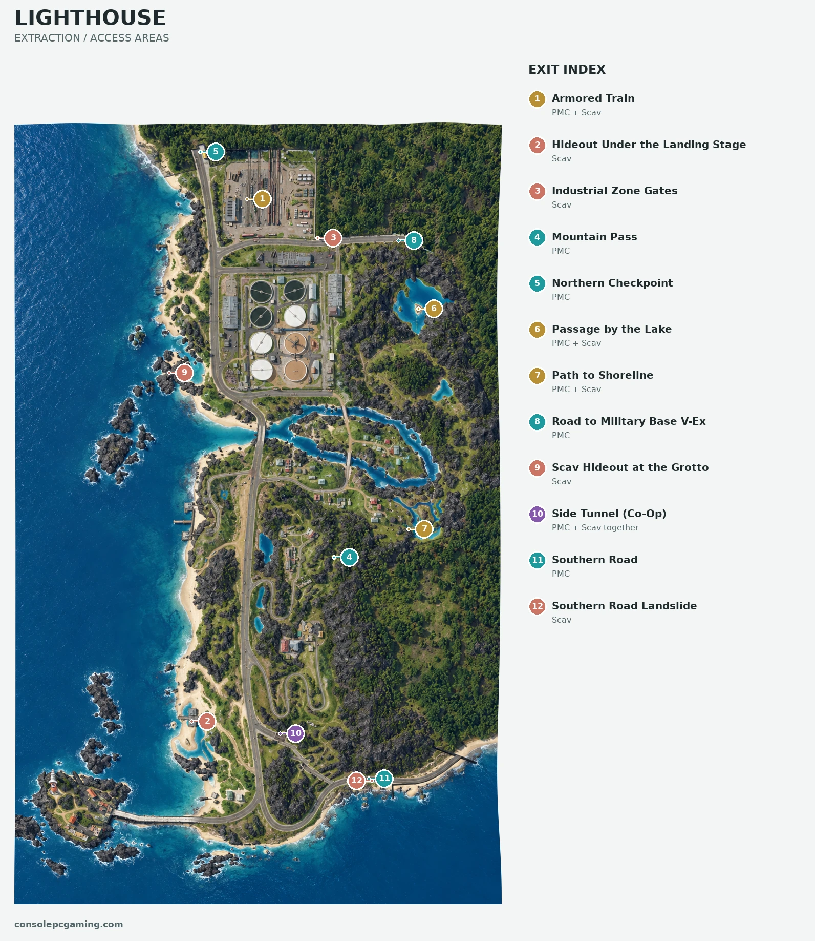 Lighthouse illustrated extraction map: extraction / access areas.
