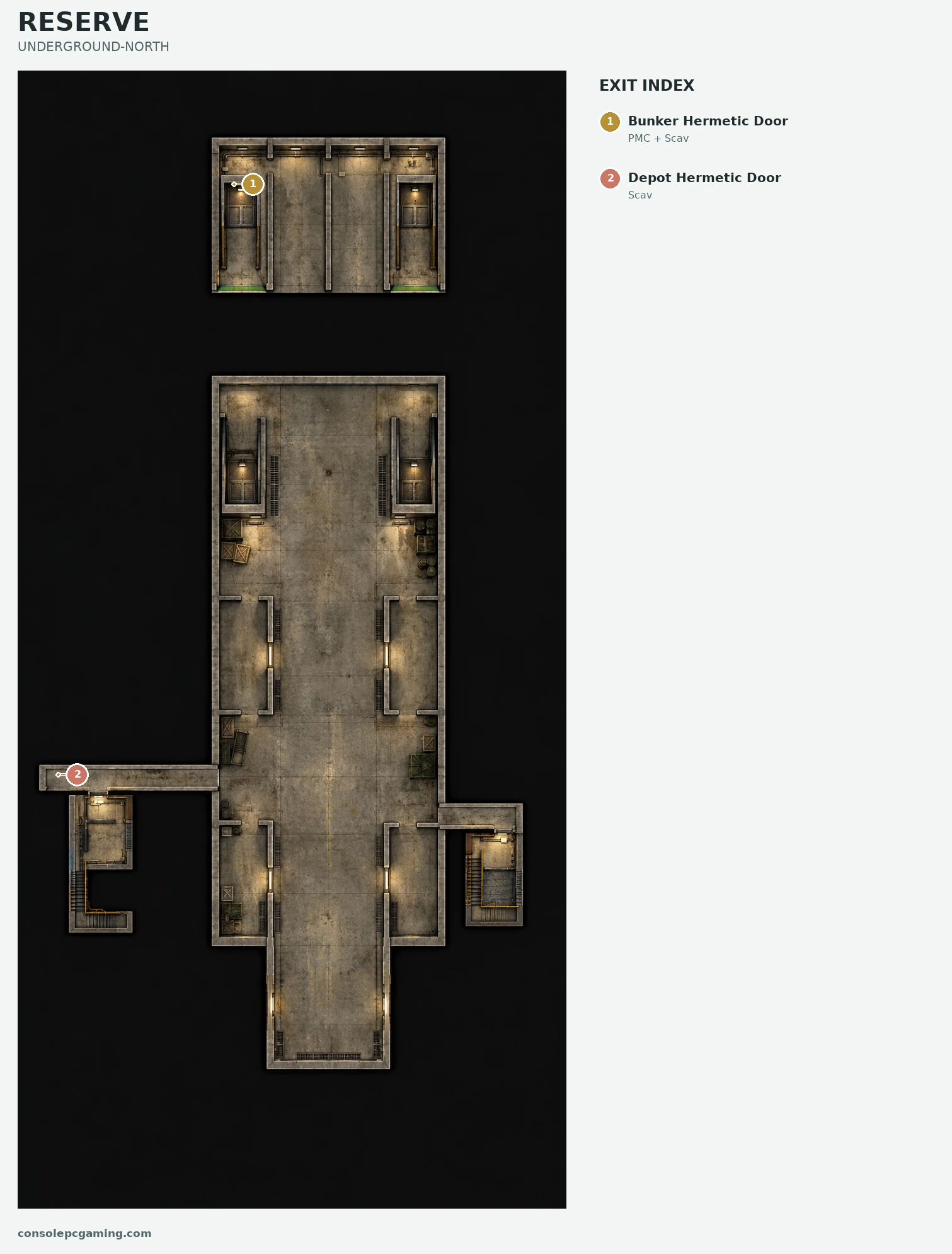 Reserve illustrated extraction map: underground-north.