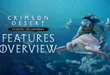 A diver riding a sea turtle underwater in Crimson Desert’s Charting the Unknown expansion.