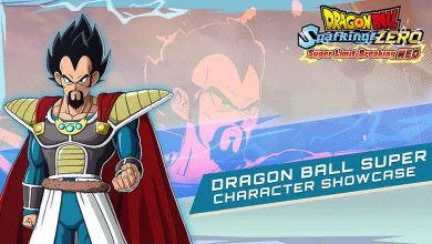 An armored Dragon Ball fighter beside Dragon Ball: Sparking! ZERO Dragon Ball Super character showcase graphics.
