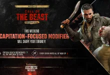 Dying Light: The Beast Week 2 artwork showing a survivor holding a machete over an enemy beside text about a decapitation-focused modifier and XP loss on death