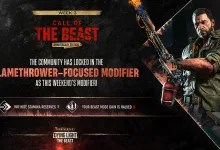 Dying Light: The Beast Week 3 artwork showing a survivor holding a flamethrower beside the modifier details.