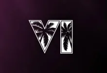 The Grand Theft Auto VI logo appears in white against a dark purple background.