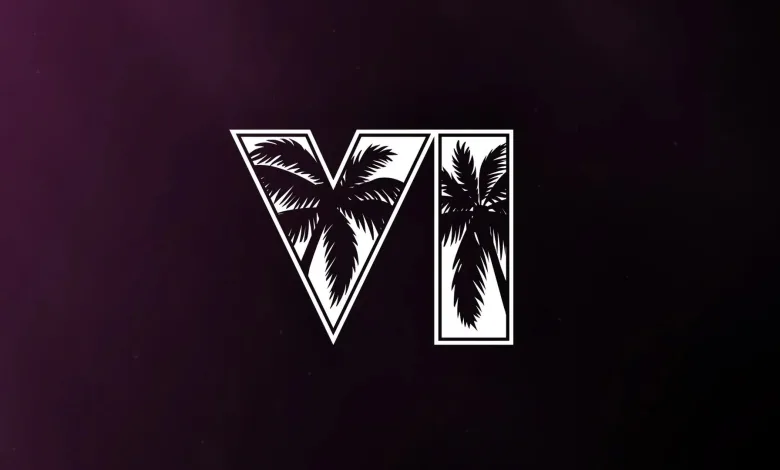 The Grand Theft Auto VI logo appears in white against a dark purple background.