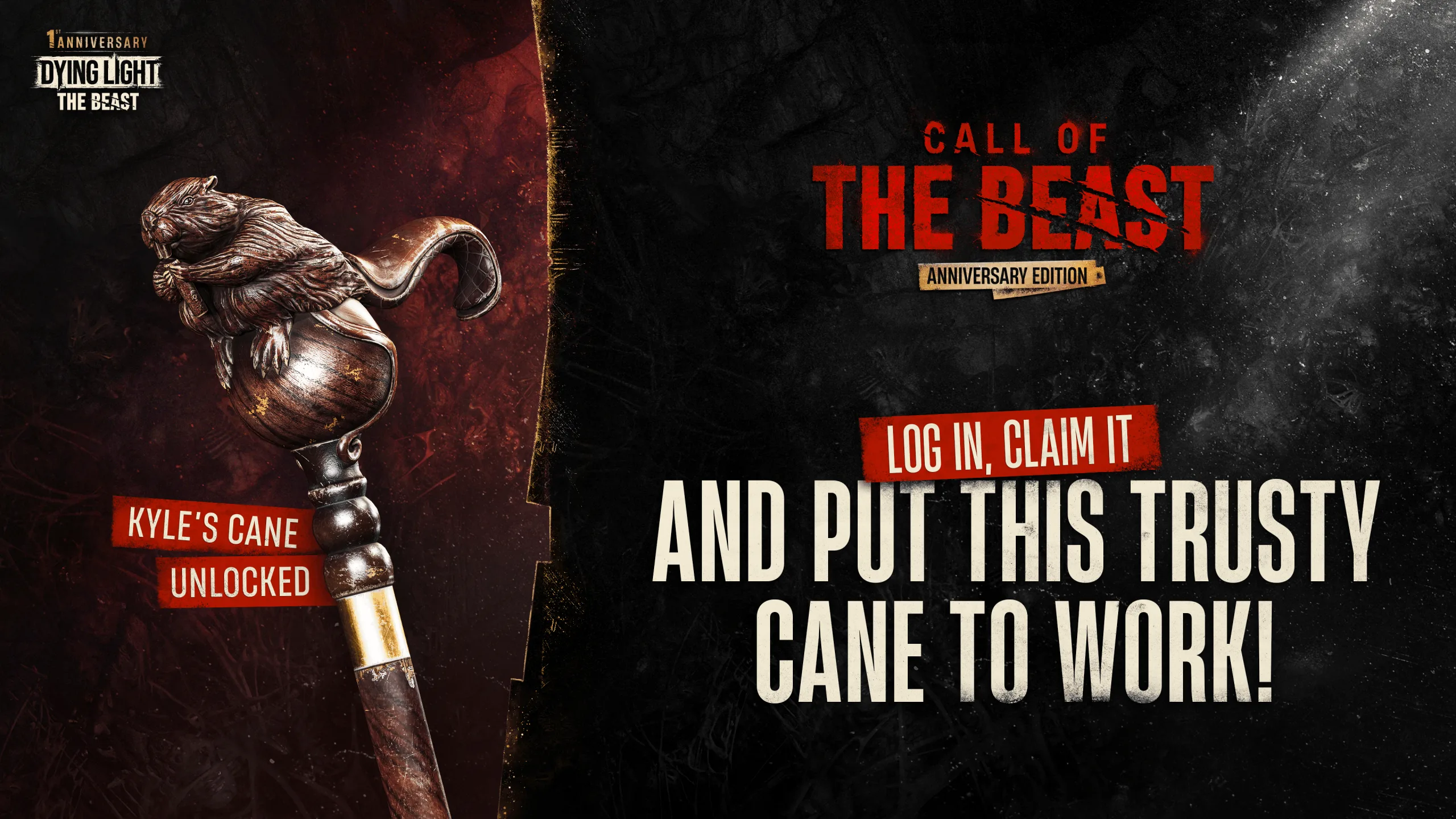 Kyle's Cane, now unlocked as a Call of the Beast anniversary reward