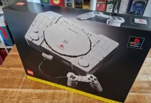 The LEGO PlayStation console and controller are shown on the front of the set's product box.